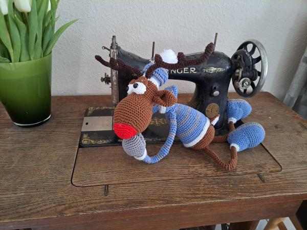Rentier Rudolf - Häkelfigur